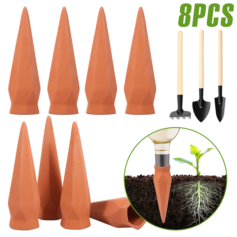 8Pcs Self Watering Stakes Red  - Self Watering Insert ulasan dan harga