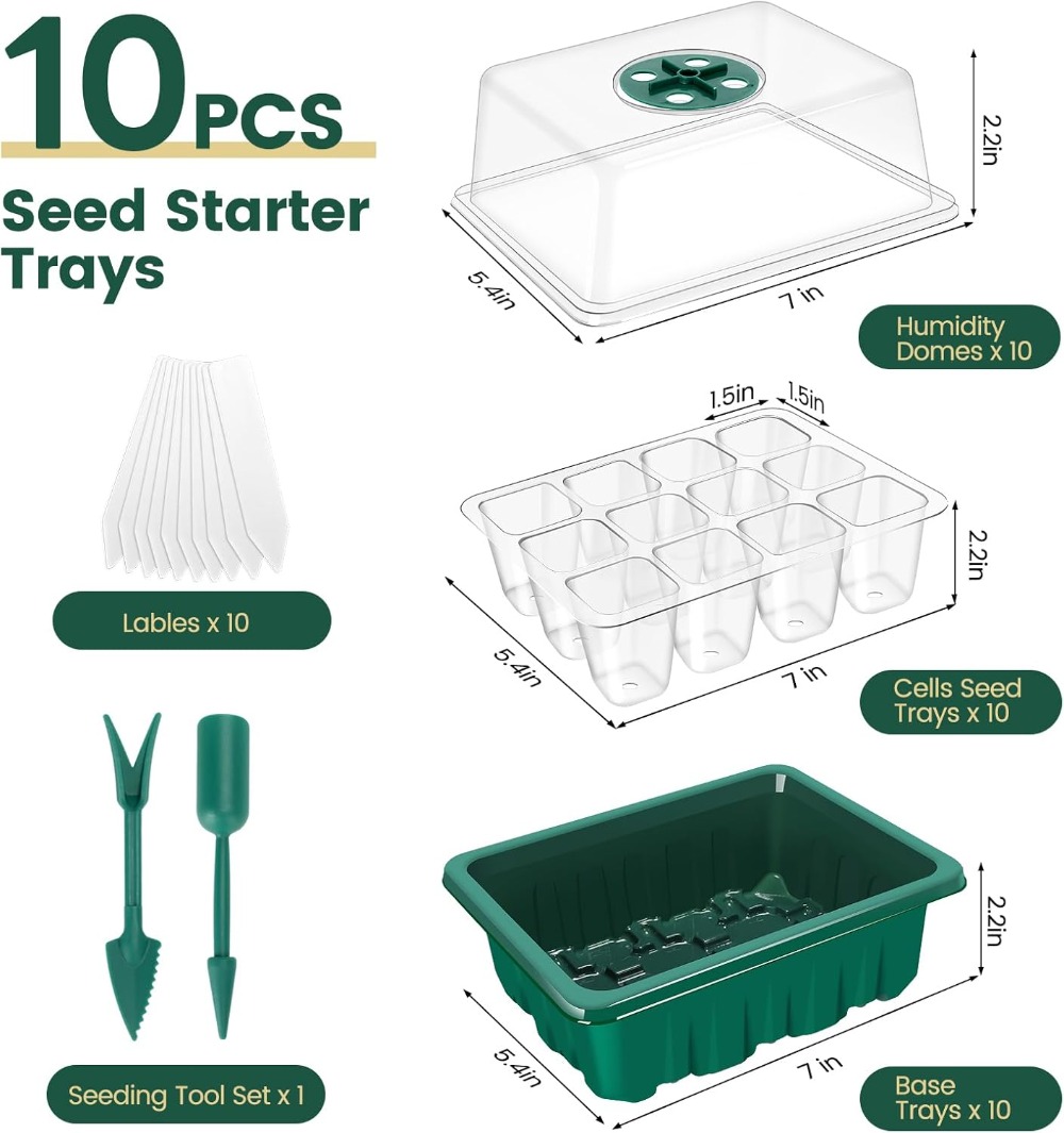3rd Gen Seed Starter Tray, 10  - Humidity Dome Kit ulasan dan harga