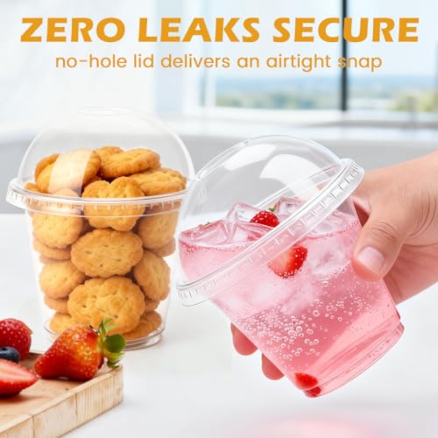 200 Pack 9 oz Clear Plastic Cu - Plastic Dome Clear ulasan dan harga