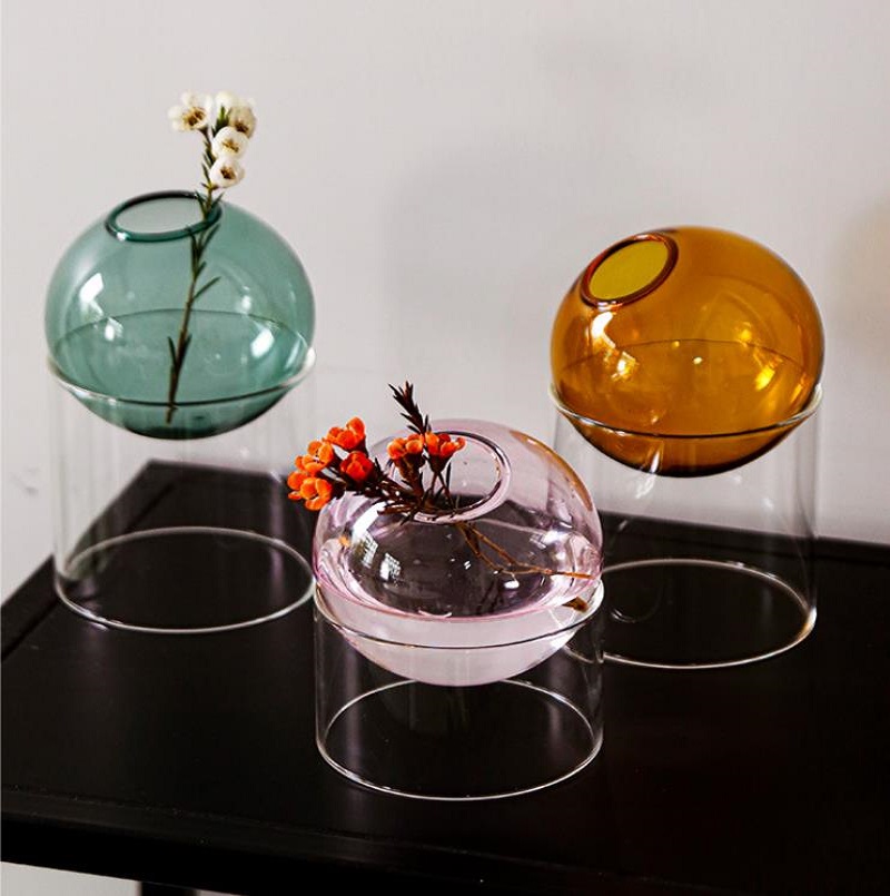 Mini Round Flower Vase Hydropo - Propagation Station Vase ulasan dan harga