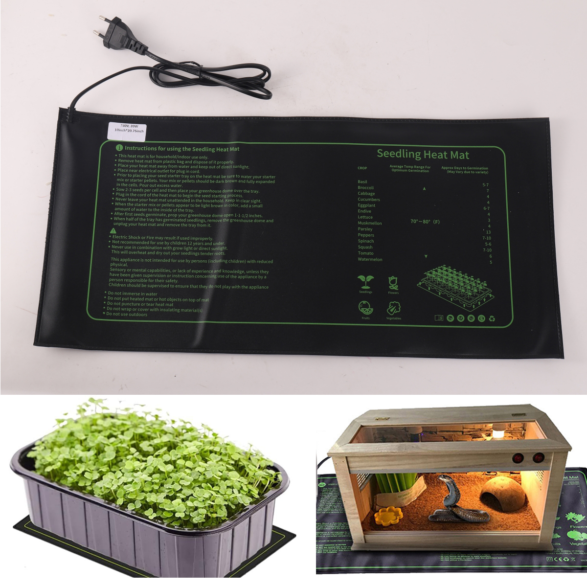 20W Seedling Heating Pad 230V  - Heat Mat Seedling ulasan dan harga