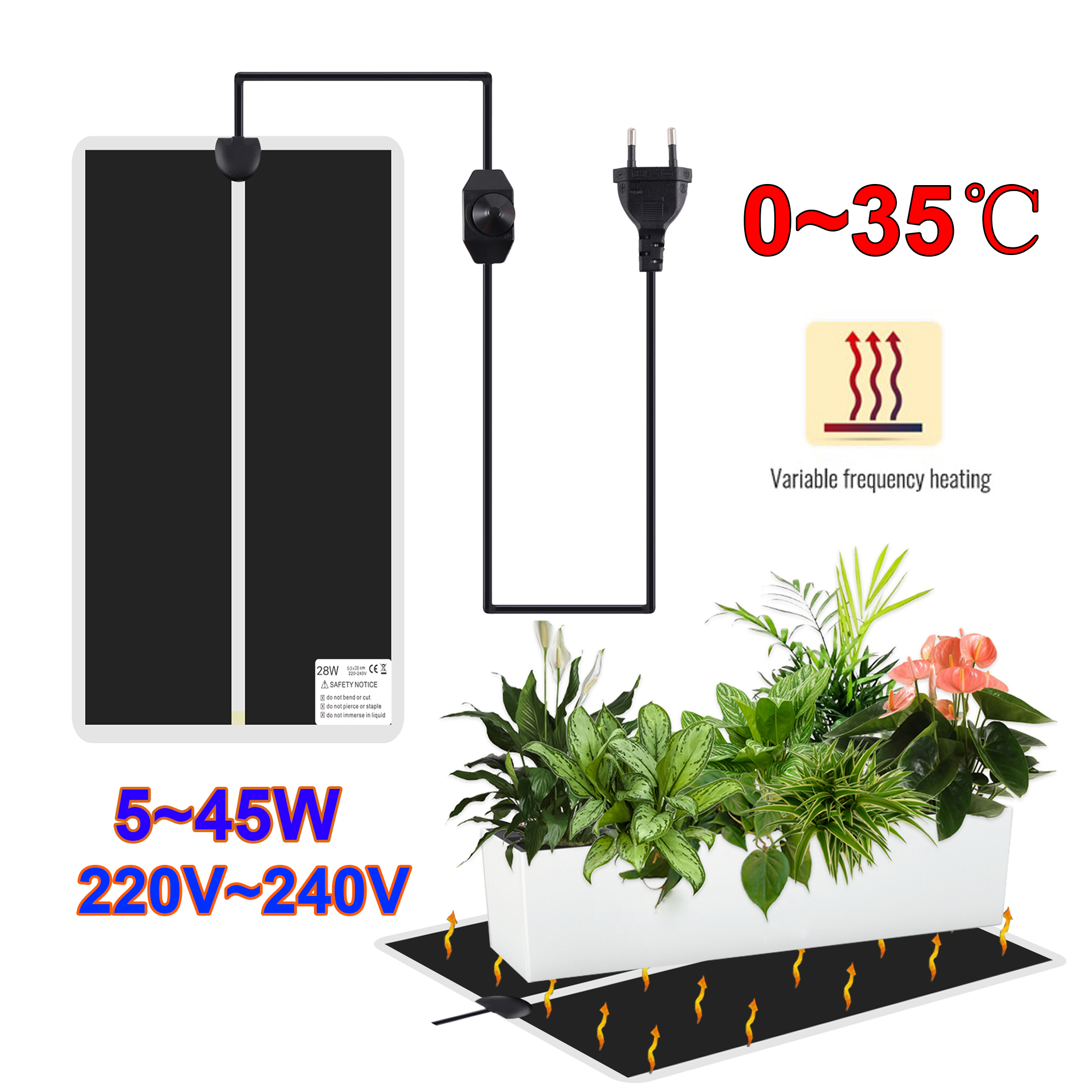 5~45W Seedling Heat Mat 220V~2 - Heat Mat Seedling ulasan dan harga