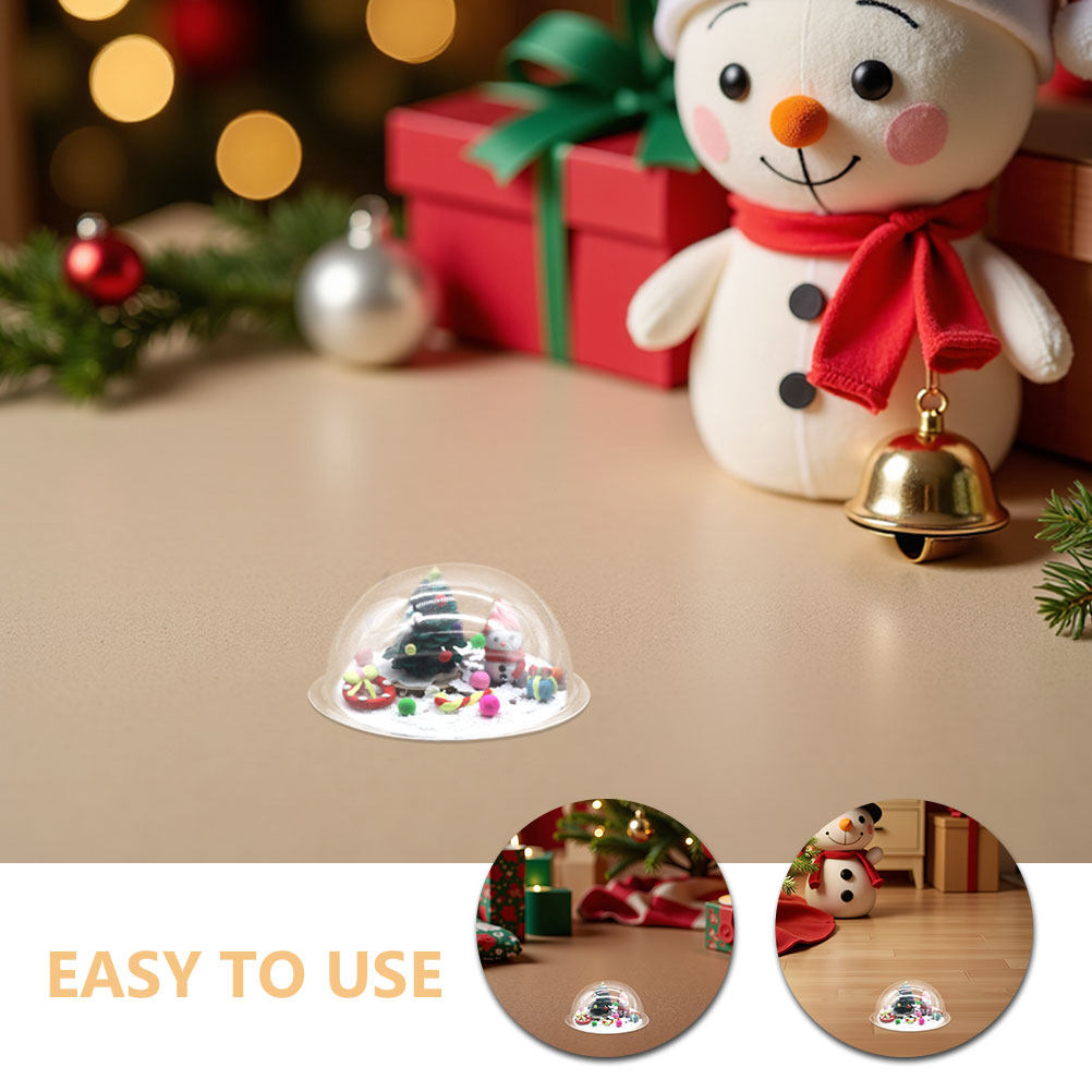 30Pcs Fillable Clear Plastic D - Plastic Dome Clear ulasan dan harga