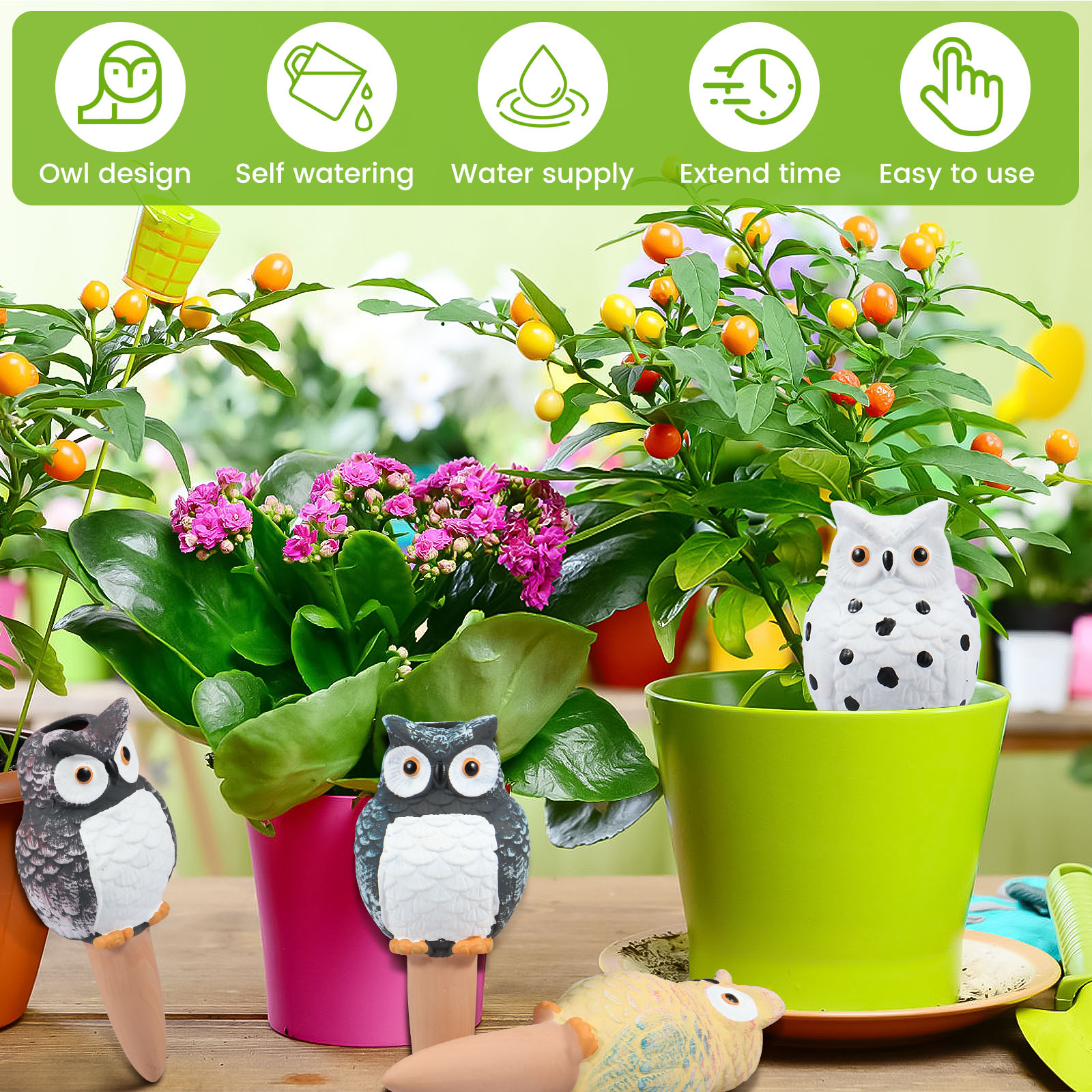 4Pcs Self-Watering Spikes Dive - Self Watering Insert ulasan dan harga