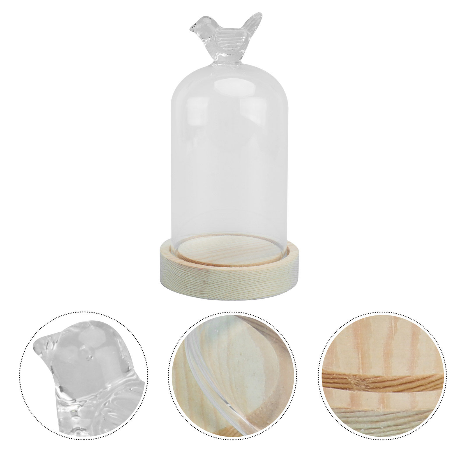 1Pcs Glass Display Cover Clear - Plastic Dome Clear ulasan dan harga