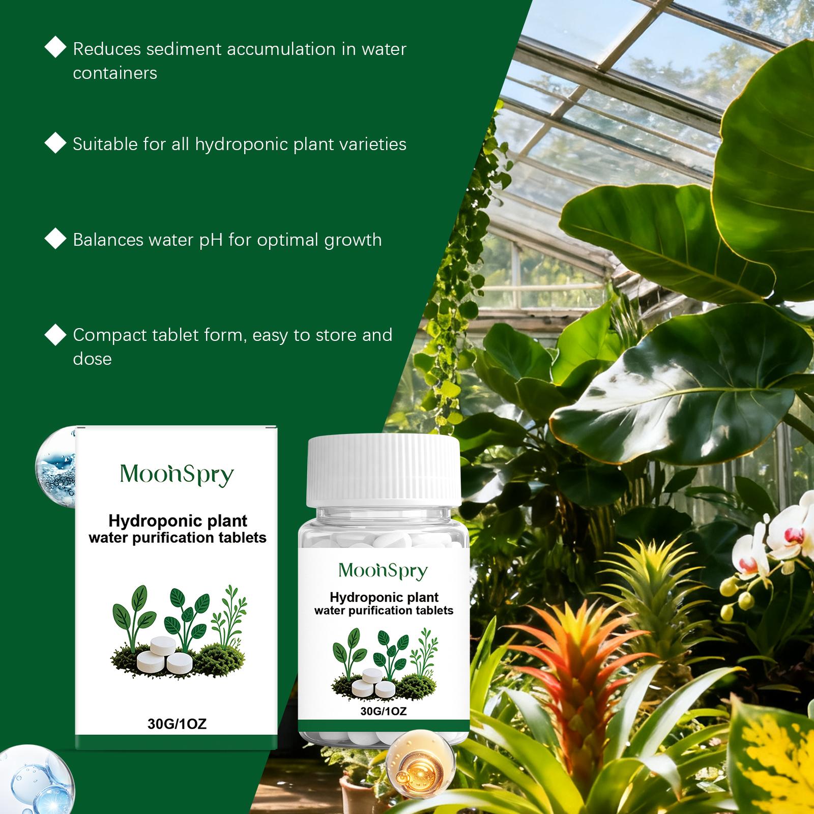 Moonspry Hydroponic Water Puri - Rooting Hormone Powder ulasan dan harga
